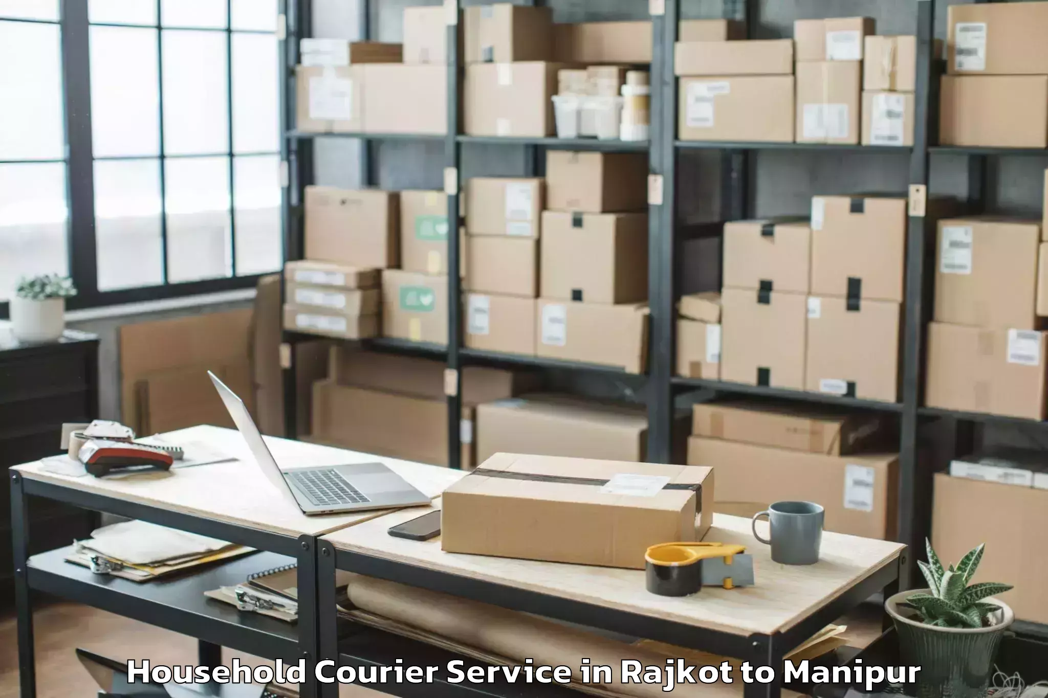 Quality Rajkot to Porompat Household Courier